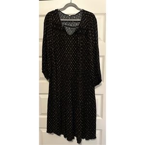 Carly Jean Los Angeles Black and Brown Maxi Dress
